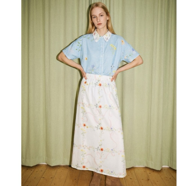 Kalina skirt 🌷กระโปรงยาวพิมพ์ลาย