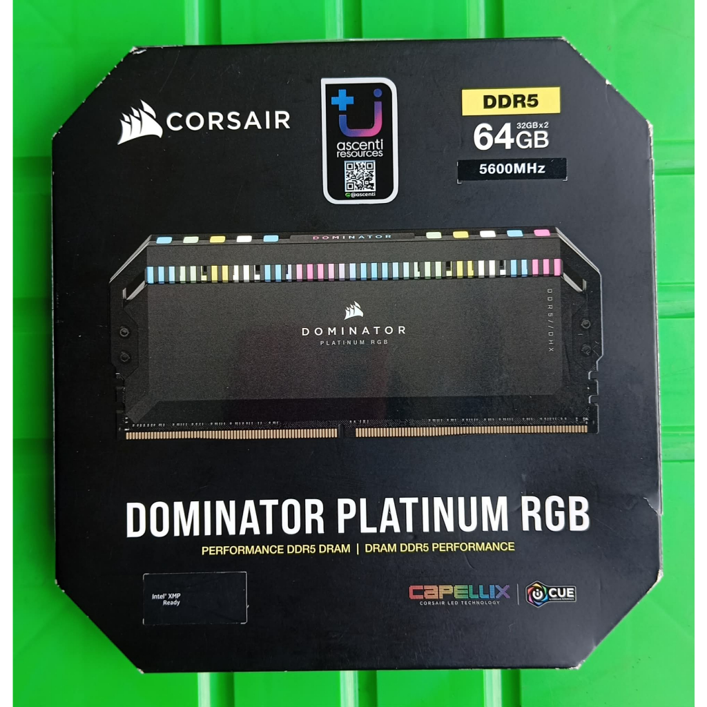 64GB (32X2) CORSAIR DOMINATOR PLATINUM BLACK RGB DDR5 BUS 5600 ประกัน LIFETIME (มือสอง)