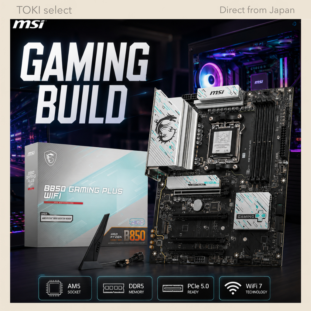 MSI B850 GAMING PLUS WIFI ATX Motherboard AM5 DDR5 PCIe 5.0 WiFi 7 Ryzen 9000