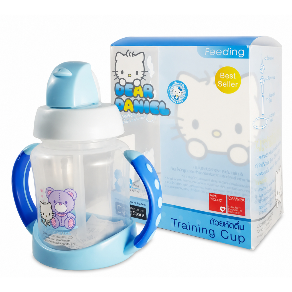 [ของแถม] แก้วหัดดื่มลิขสิทธิ์แท้ ลาย Daniel ถ้วยหัดดื่ม Training Cup ยี่ห้อ Camera Baby BPA Free