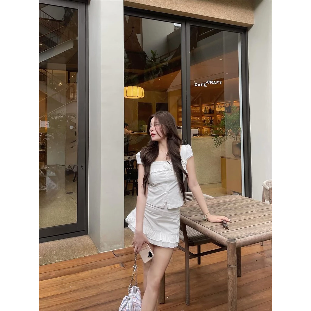 พร้อมส่ง Bella Skirts - Everymay กระโปรงชายระบาย