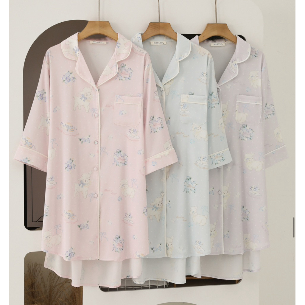ชุดนอนผ้า Silk Satin พรีเมี่ยม (Diane Sally brand)
