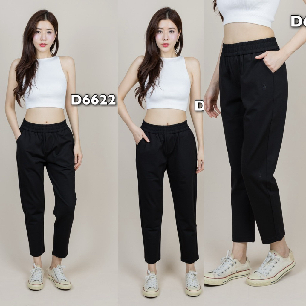 6622 กางเกง Dolly Dell ทรงวอร์มขายาว ปักม้า