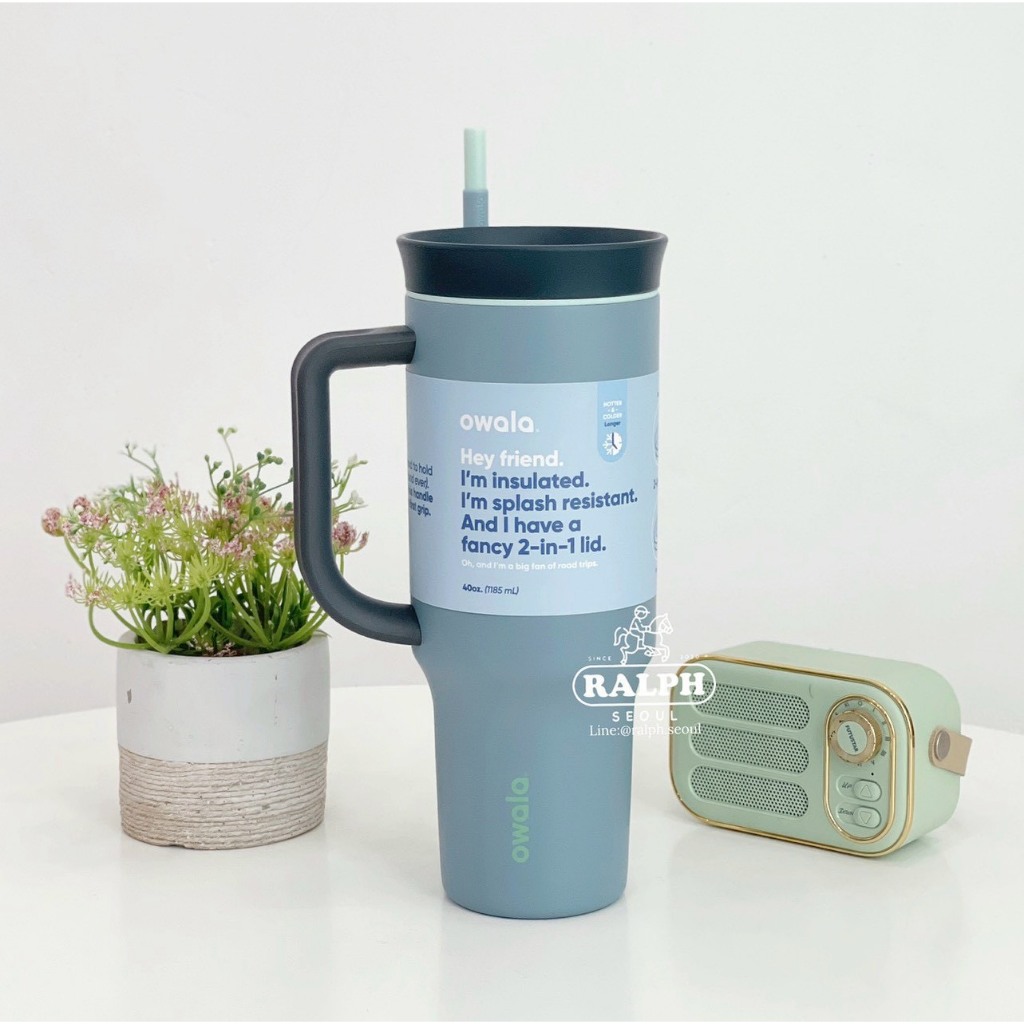 owala Tumbler 40 oz ( blue / gray )