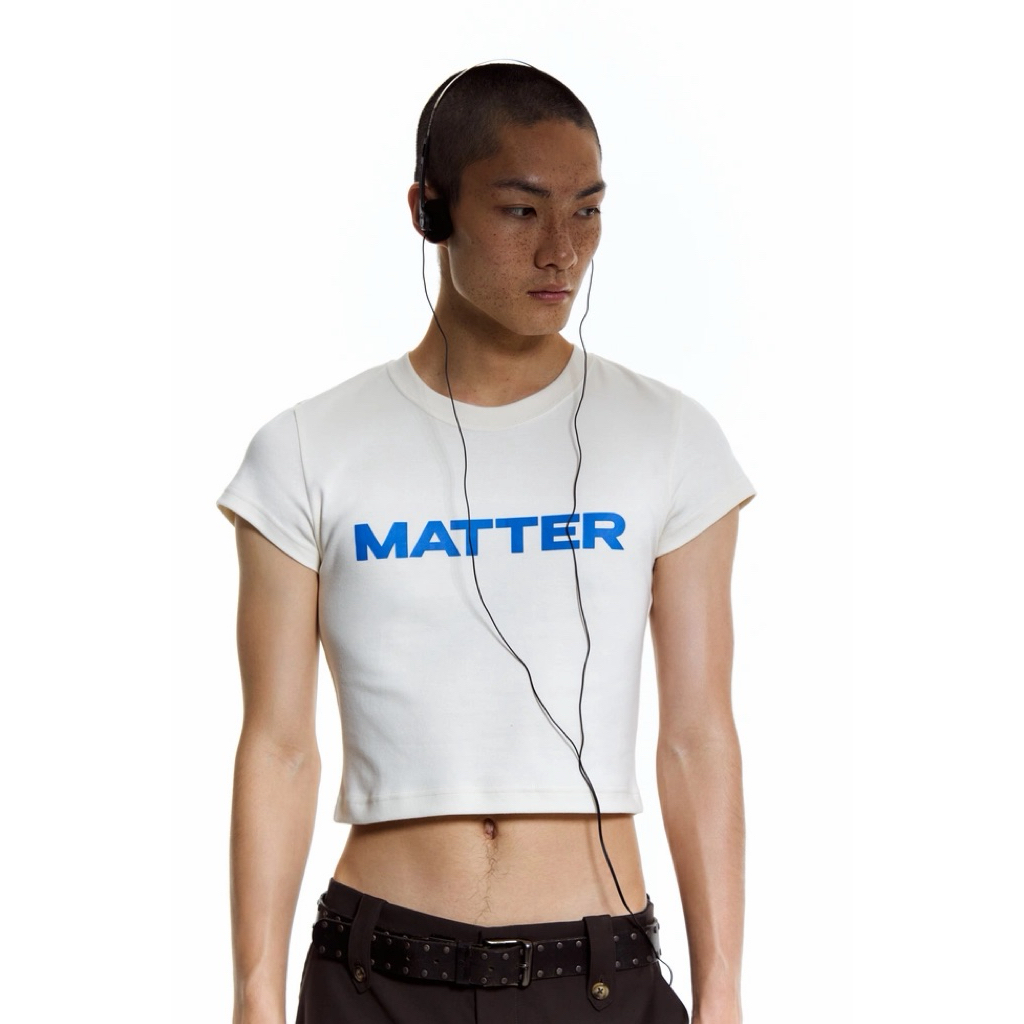 USED🔥MATTER MAKERS BABY TEE : CREAM