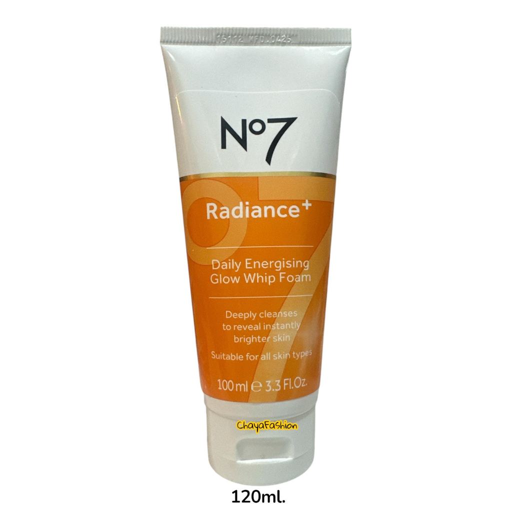 *SALE* NO7 นัมเบอร์เซเว่น เรเดียนซ์ พลัส เดลี่ เอเนอร์ไจซิ่ง โกลว์ วิป โฟม 100 มล. Ex11/27