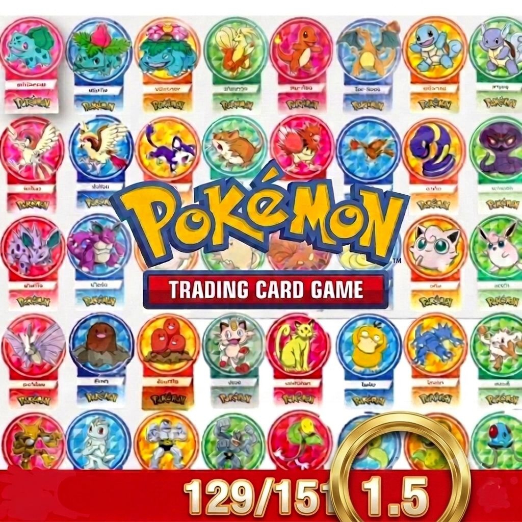 การ์ดโปเกมอนโชกี้โชกี้ 151 แบบ 1/129 รูปแบบพิเศษที่แถมมากับขนม Choki Choki