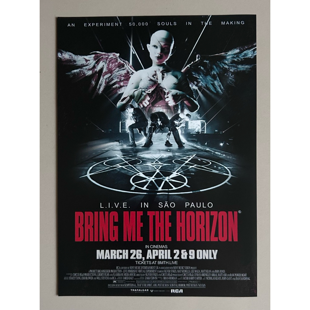 Handbill (แฮนด์บิลล์) หนัง “Bring Me The Horizon L.I.V.E. in São Paulo” ใบปิดจากประเทศญี่ปุ่น แผ่นหายาก ราคา 150 บาท