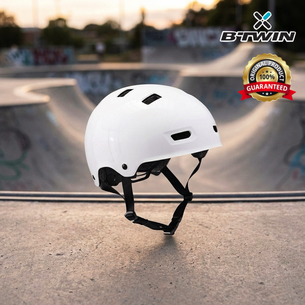 หมวกกันน็อคสเก็ตบอร์ด สกู๊ตเตอร์ และอินไลน์สเก็ต รุ่น MF500 (สีขาว) BTWIN