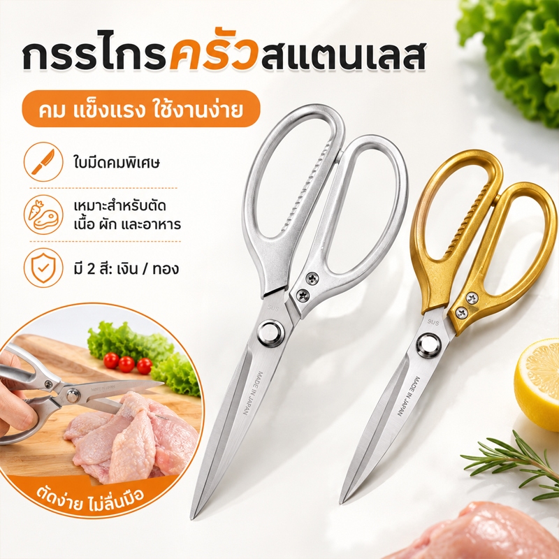 กรรไกรทำครัว SK5 กรรไกรตัดอาหาร อุปกรณ์ทำอาหาร Kitchen
