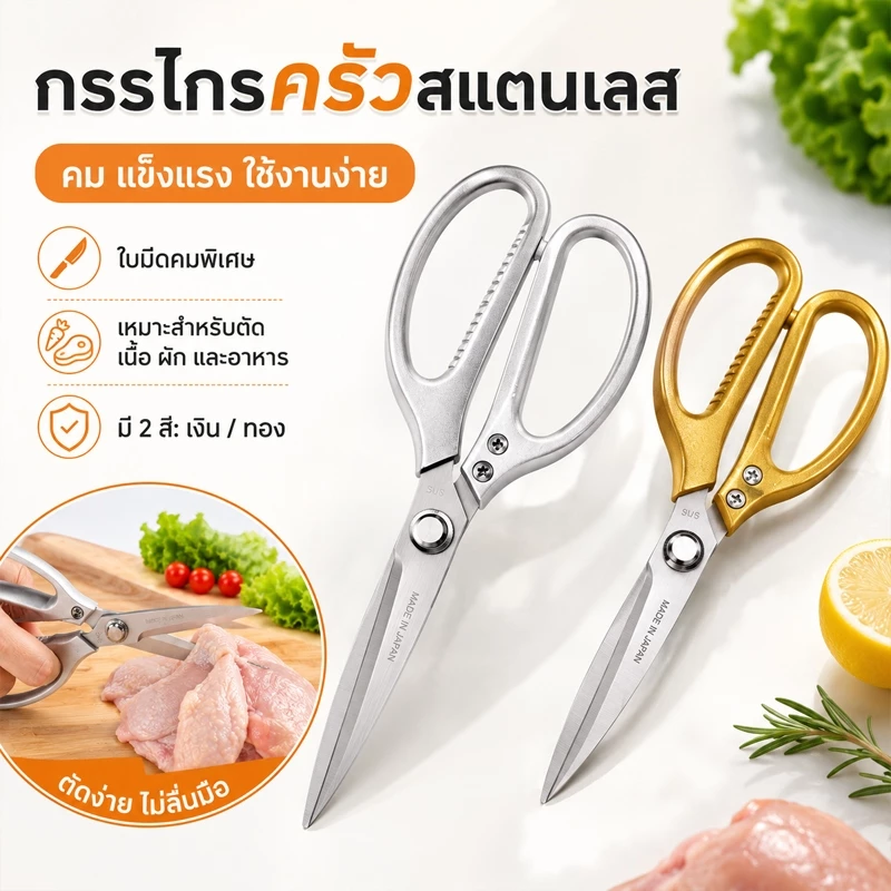 กรรไกรทำครัว SK5 กรรไกรตัดอาหาร อุปกรณ์ทำอาหาร Kitchen