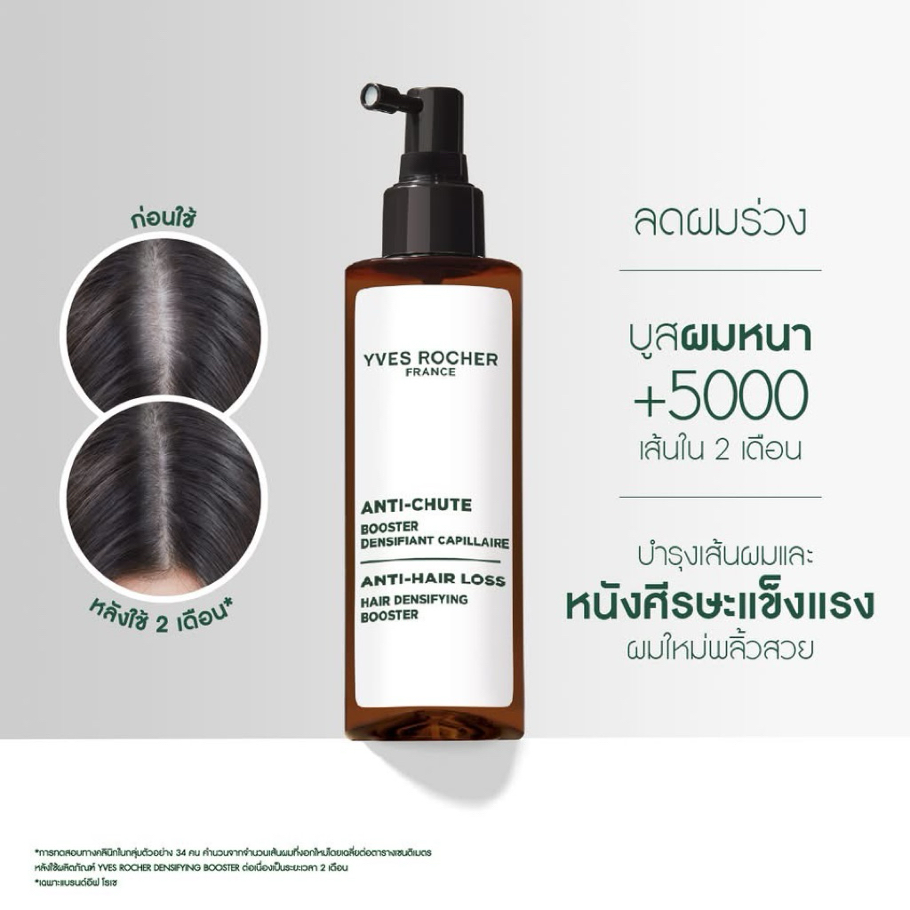 (แบ่งขวด 30 มล.) Yves Rocher Anti-Hair Loss Hair Densifying Booster เซรั่มบูสเตอร์ บำรุงหนังศีรษะ ลดผมร่วง