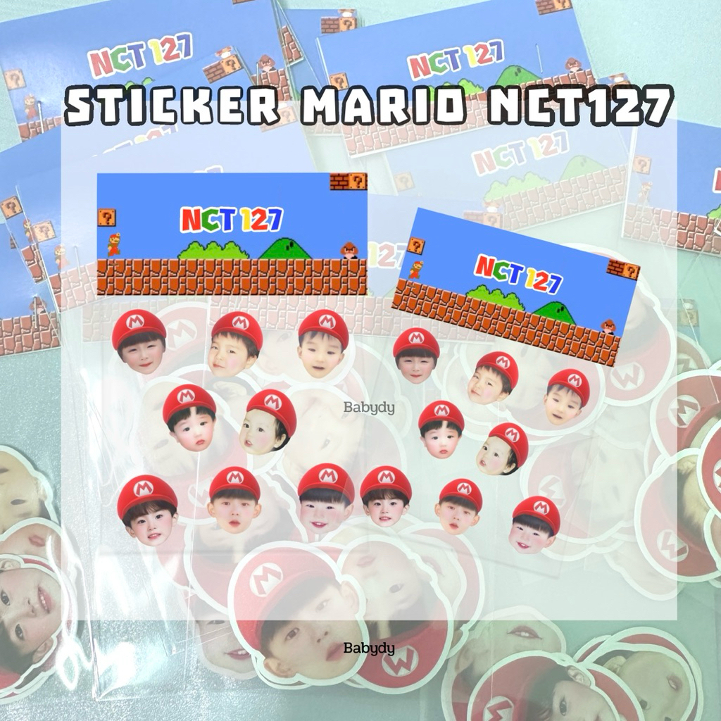 พร้อมส่ง!สติ๊กเกอร์มาริโอ้nct127(8ชิ้น)