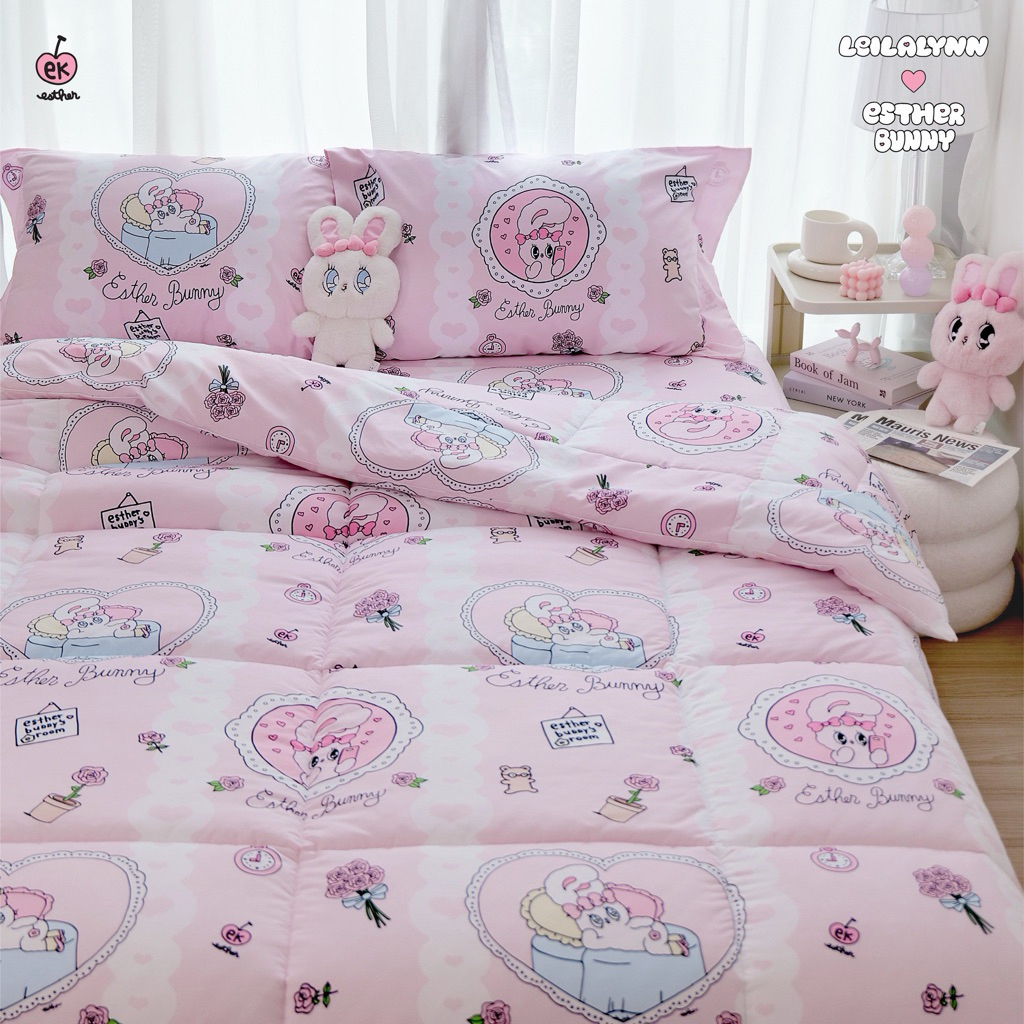 🐰 Esther Bunny Official License | ชุดเครื่องนอน Leilalynn ครบเซ็ต พร้อมผ้านวม 7 ฟุต