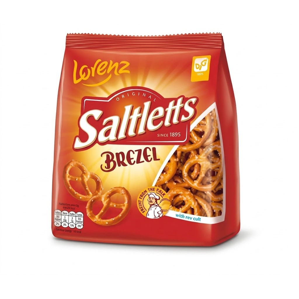 Lorenz Saltletts Pretzels ขนมเพรทเซล อบกรอบ น้ำหนัก 150 กรัม สินค้านำเข้าจากโปแลนด์ BBF.24/02/27
