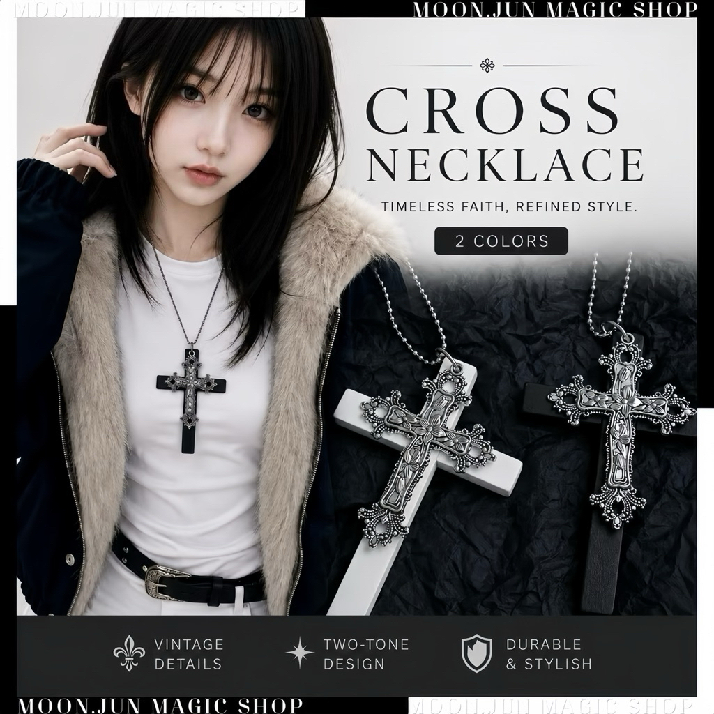 สร้อย สร้อยไม้กางเขน เครื่องประดับ ตรีมฮาโลวีน A-180 พร้อมส่งจากไทย