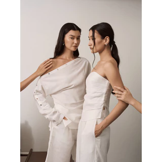 [ NEW IN ] SAC.BKK เสื้อเกาะอก ผ้าลินิน Strapless Linen Top