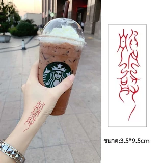 ภาษาไทย อักษรจีน อักษรญี่ปุ่น แทททู คำภาษาจีน สีแดง TATTOO กันน้ํา ยาวนาน7วัน สติกเกอร์รอยสักอักษรจีนและญี่ปุ่น