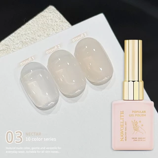 Nawoelite สีทาเล็บเจล เจลทาเล็บ สีเจล โทนสี 10 เฉด เจลทาเล็บเนื้อเจลแท้ ต้องใช้ไฟLED/UV 15ml