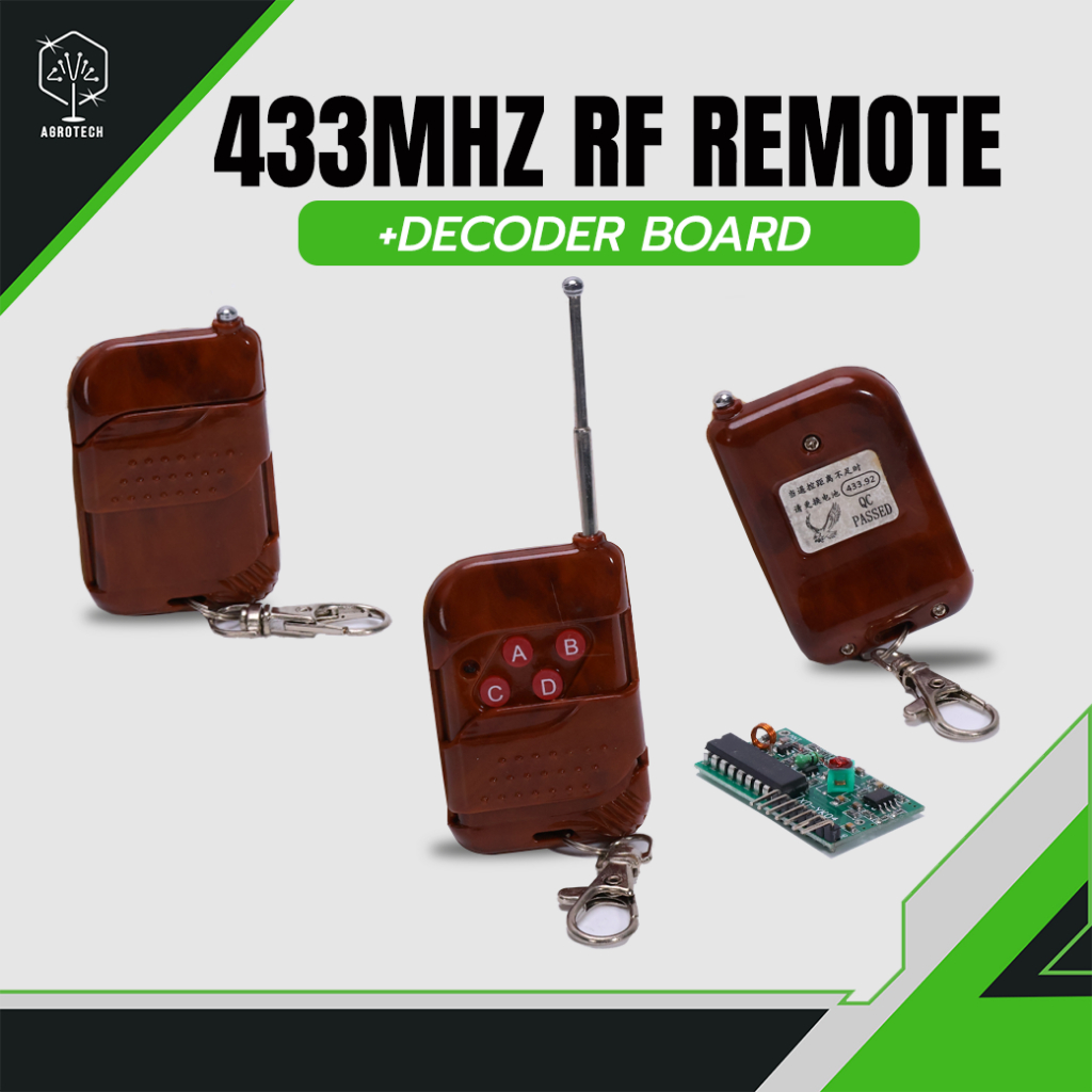433MHz RF Remote control with Decoder board
