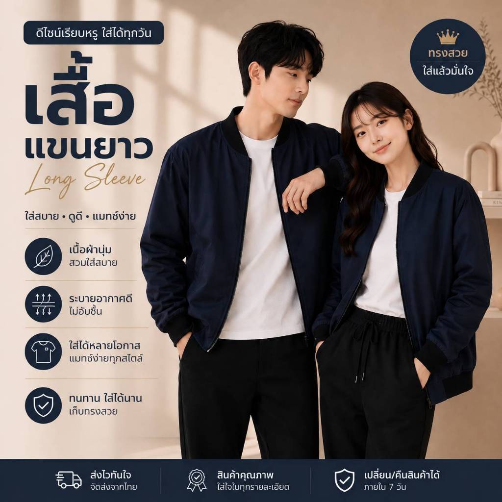 star7.brand เสื้อแจ็คเก็ตสีพื้น เสื้อคลุมแขนยาว Unisex ใส่ได้ทั้งชายหญิง สไตล์เกาหลี มินิมอล ผ้าใส่สบาย ไม่ร้อน