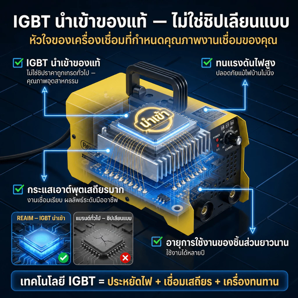 REAIM ตู้เชื่อม ตู้เชื่อมไฟฟ้า+เครื่องเจียร 4 นิ้ว หินเจียร ชุดโปรโมชั่นพิเศษ Inverter IGBT thumbnail 7
