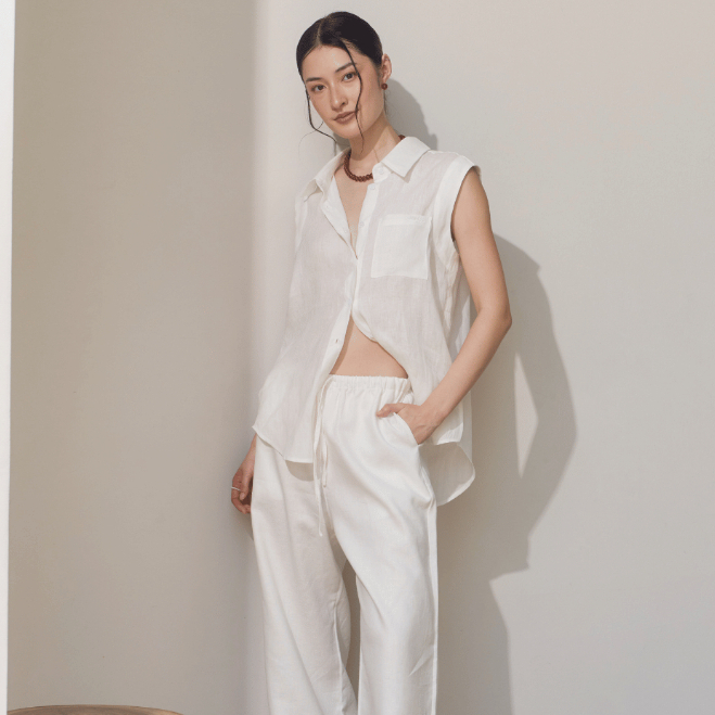 SAC.BKK กางเกงขายาวผ้าลินิน รุ่น Essential Linen Trousers