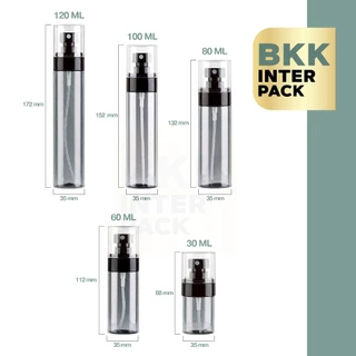 BKKPACK ขวดสเปรย์ PET 30ml-120ml ขวดแบ่งน้ำหอม แอลกอฮอล์ พกพา สีเทาใส PG11