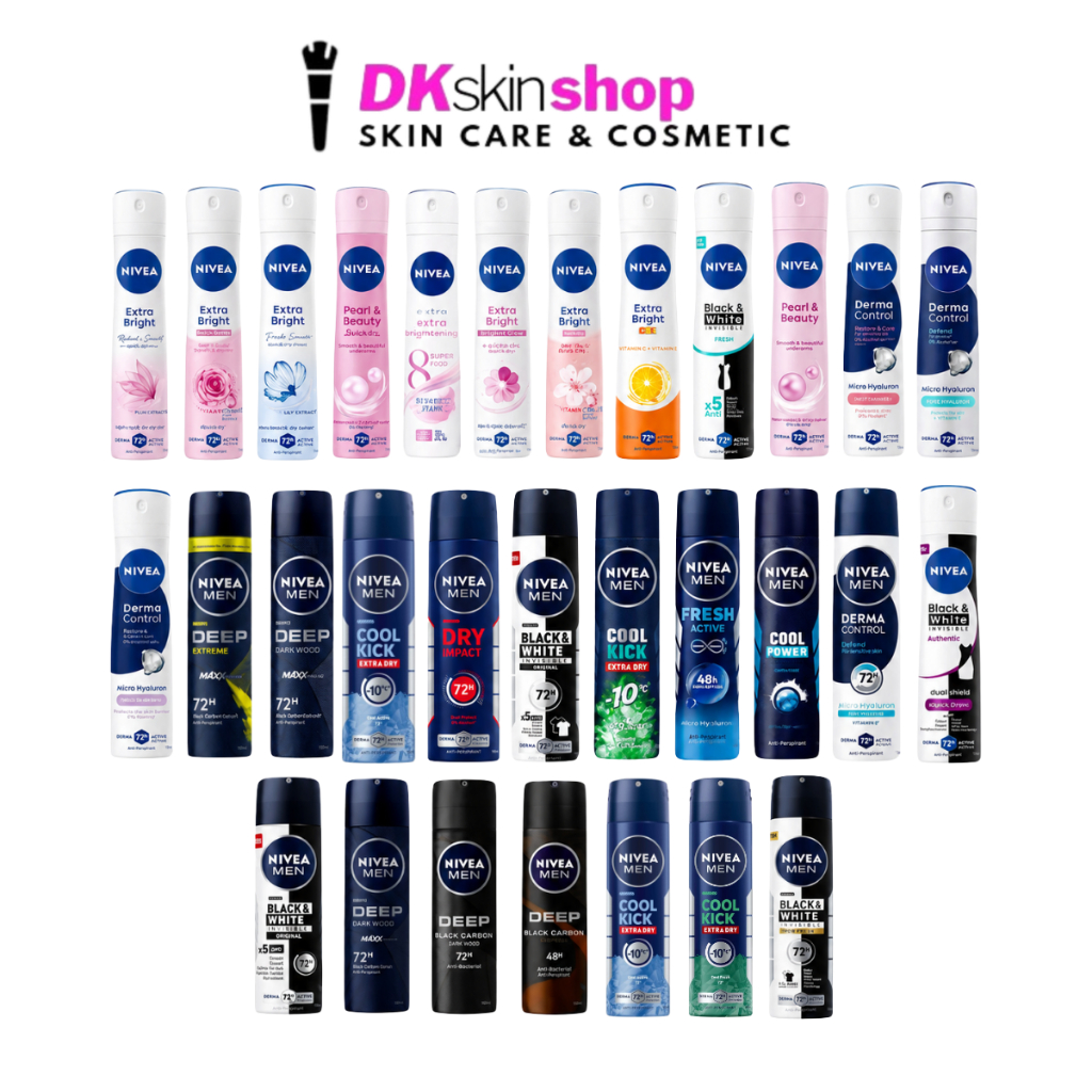 นีเวีย สเปรย์ ระงับกลิ่นกาย (ปริมาณ 50ml./150ml.) Nivea spray (มีให้เลือก 26 สูตร)