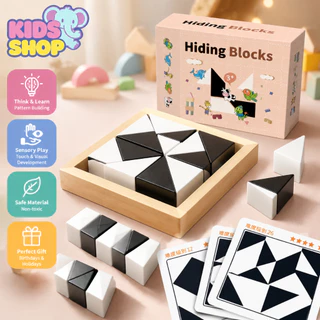 ส่งฟรี ของเล่น ซ่อนบล็อกชุดเด็กMontessoriปริศนาบล็อกของเล่นปัญญาจิ๊กซอว์ปริศนาการเรียนรู้ของเล่นเด็ก สินค้าพร้อมส่ง