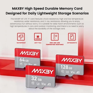 MAXBY MT LITE SD Card 80MB/s 32GB 64GB 128GB สำหรับโทรศัพท์มือถือแท็บเล็ตกล้องติดรถยนต์ TF Card