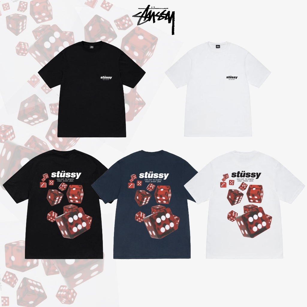 New เสื้อยืด Stussy แท้ ROLLERS Tee Black