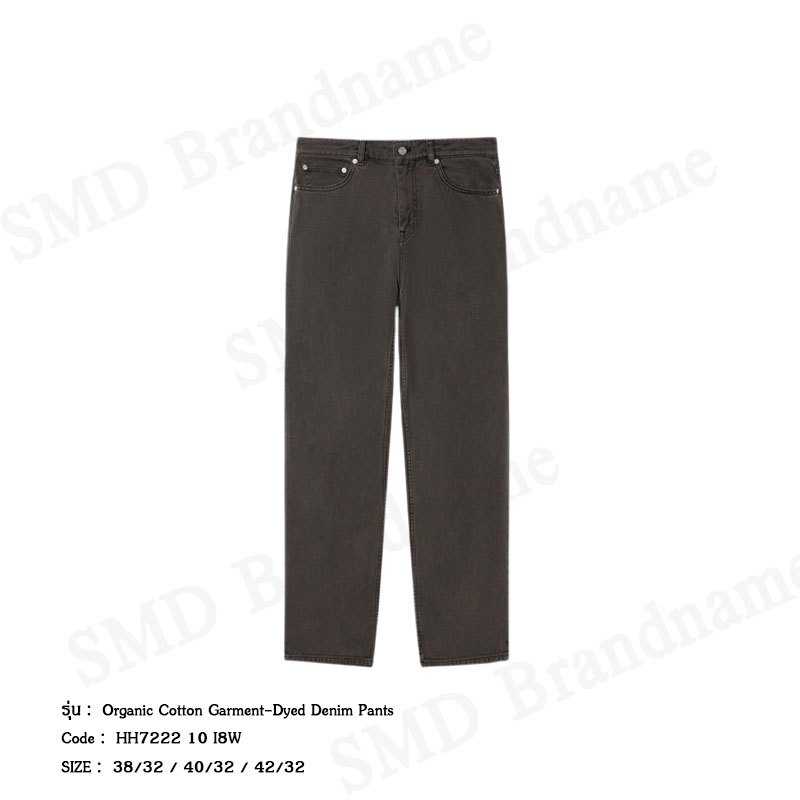 Lacoste กางเกงยีนส์ผู้ชาย รุ่น Organic Cotton Garment-Dyed Denim Pants Code: HH7222 10 I8W