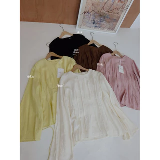 Heartmade-Mikku top🪞🤎(สินค้าพร้อมส่งสีพื้น/ลายจุด(ใหม่)🤏🏻👀