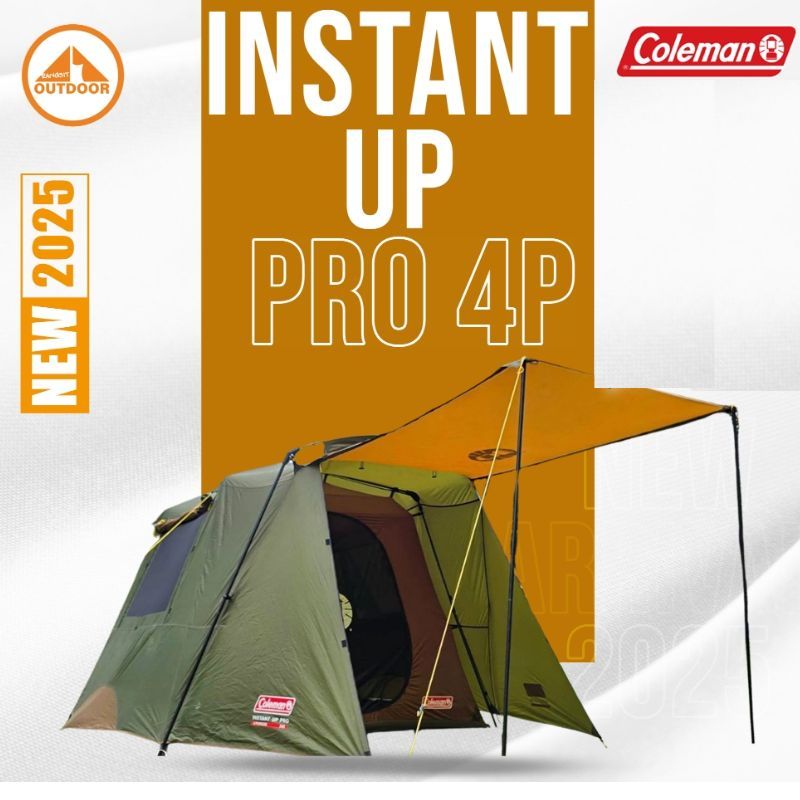Coleman Instant Up Pro 4P Tent เต็นท์ครอบครัวกางเร็ว 4 คน ฟังก์ชั่นครบ รับประกันศูนย์ไทย 1 ปี
