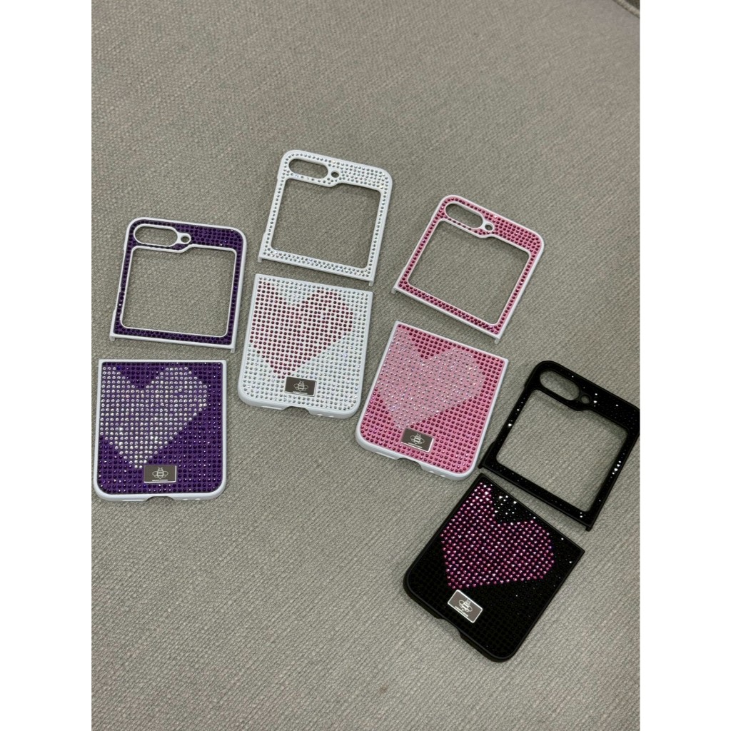 "พร้อมส่ง" MeePhone กากเพชรหัวใจ รองรับรุ่น ZFlip5/ZFlip6