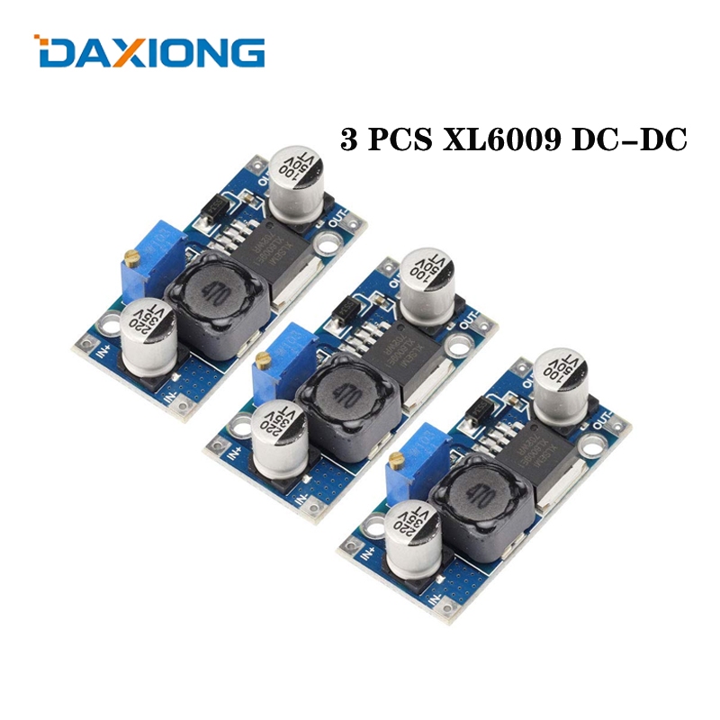 3Pcs XL6009 (XL6009 อัพเกรด) 20W 5-32V ถึง 1.3-35V อัตโนมัติ Step-Up Step-Down Dc-Dc ปรับ Converter โมดูล