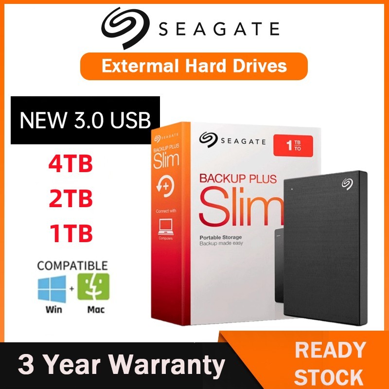SEAGATE ฮาร์ดไดรฟ์ภายนอก External Hard Disk ฮาร์ดดิสพกพา HDD 4TB/2TB/1TB USB3.0 Harddisk External ฮาร์ดดิสก์ความเร็วสูง