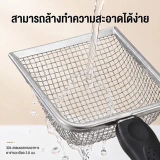 PETLUSCI® ที่ตักทรายแมว โลหะสเตนเลส ตะแกรง พลั่วตักอึสัตว์เลี้ยง สำหรับร่อนทราย ร่อนฝุ่น จับถนัดมือ ทนทาน