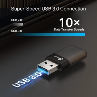 TP-Link Archer TX50U ตัวรับสัญญาณไวไฟ USB Wi-Fi 6 AX3000 เสาสัญญาณคู่ แรง เสถียร ไม่หลุด