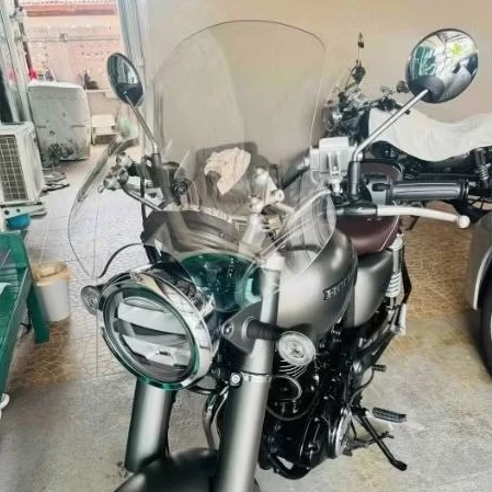 ชิวหน้า Honda GB350c สูง 47 cm ปรับสูงได้ พร้อมขาจับตรงรุ่น ชิวบังลมหน้า ชิลด์หน้าทัวร์ริ่ง Windshield thumbnail 3