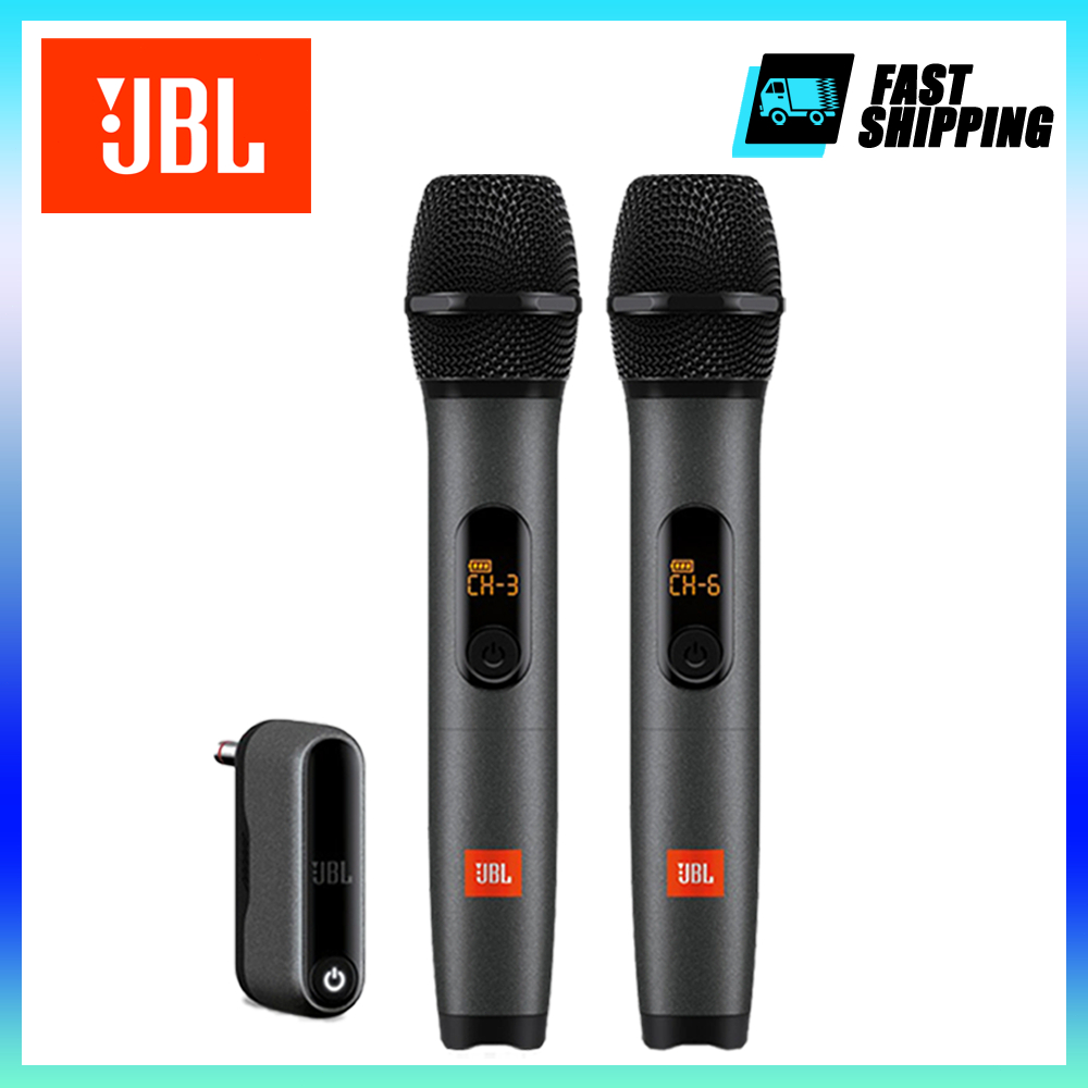 ไมโครโฟนไร้สาย JBL UHF ไมโครโฟนแบบมือถือระดับมืออาชีพ เหมาะสําหรับคาราโอเกะที่บ้าน