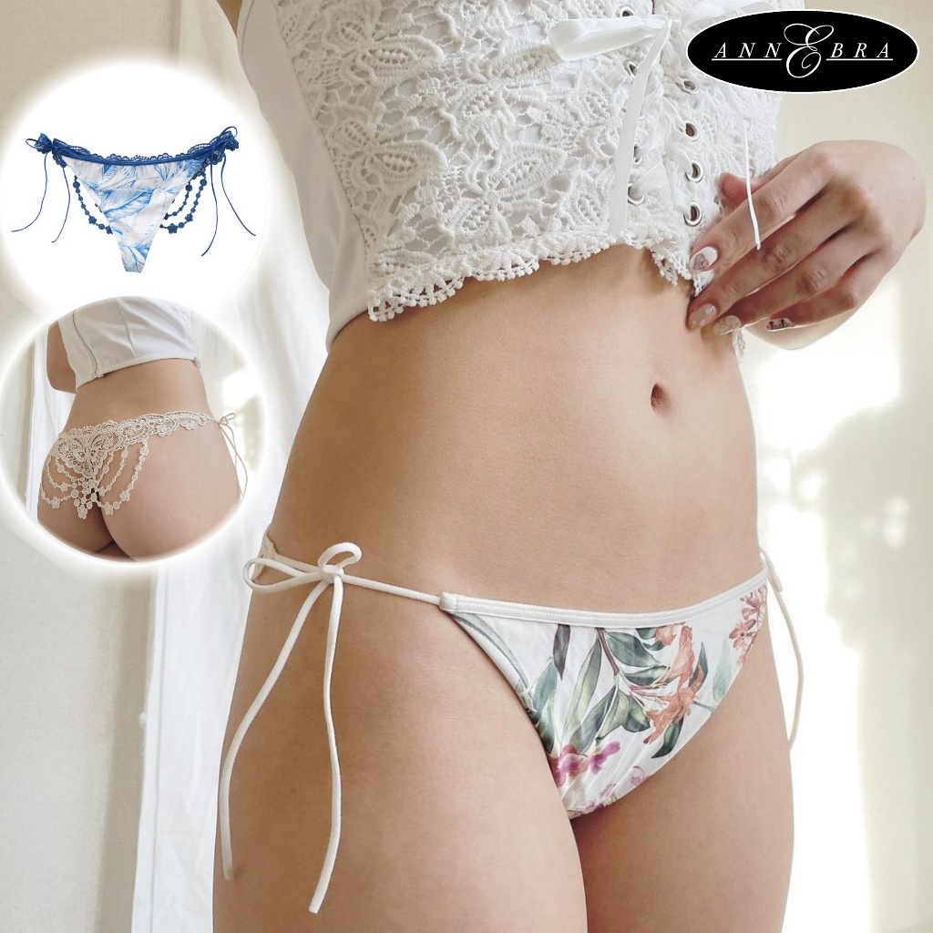 Annebra กางเกงใน ทรงจีสตริง ผ้าลูกไม้ G-String Panty รุ่น AU3-875
