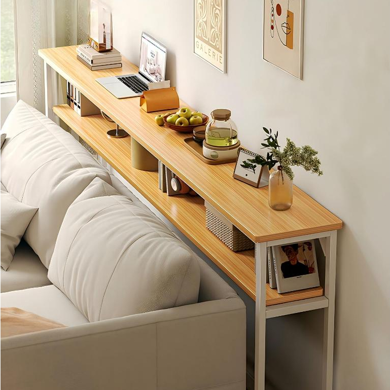ชั้นวางหลังโซฟา120CM โต๊ะยาว โต๊ะ ikea โต๊ะทำงาน โต๊ะแคบ ไม่ใช้พื้นที่ กว้างเพียง 20CM สามารถวางในช่องว่างแคบๆ ได้