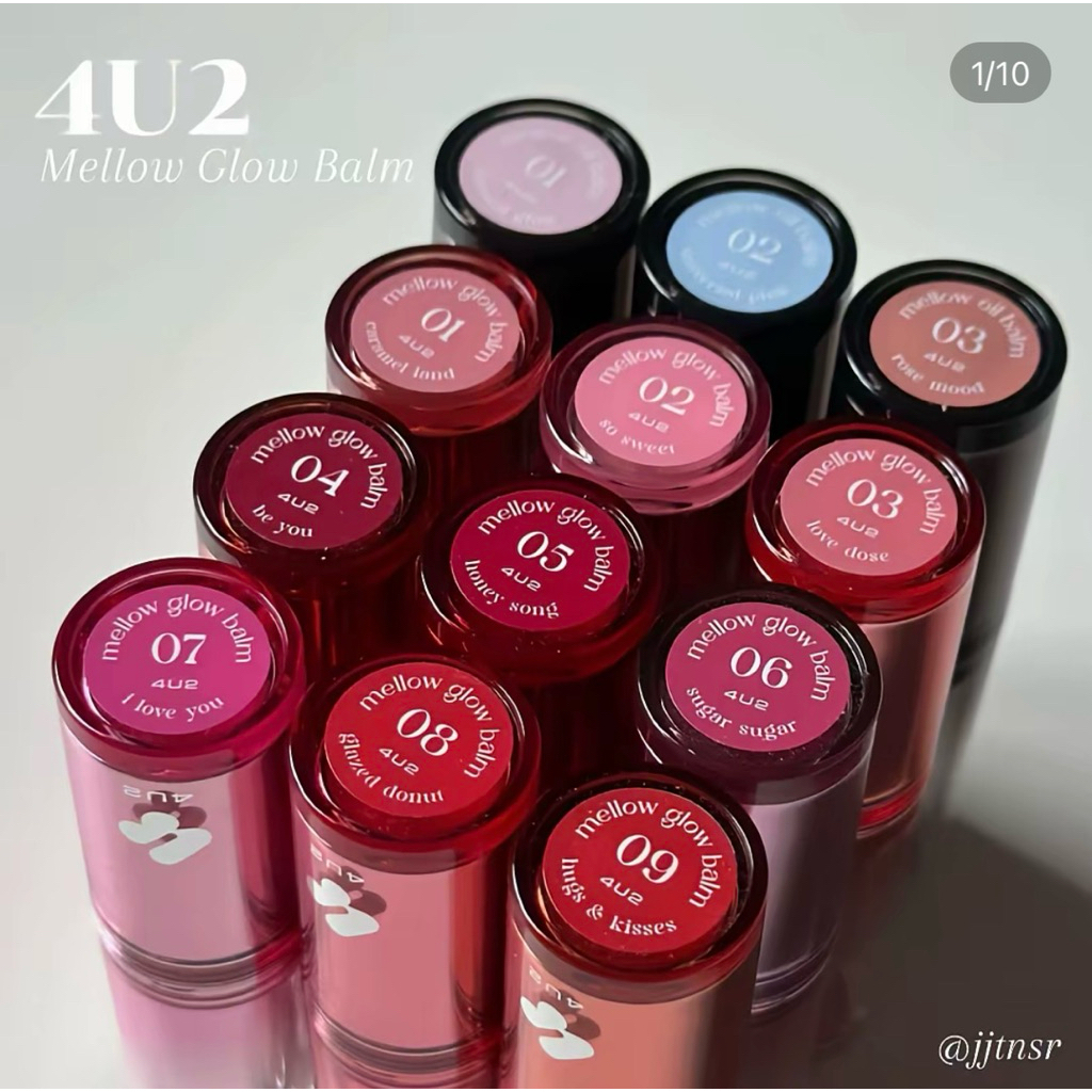 lip 4u2 ลิปบาล์มมีสี 4U2 MELLOW GLOW BALM บาล์มบำรุงปาก ลิปบาล์ม 4u2 บำรุงริมฝีปาก บาล์มปากจือ