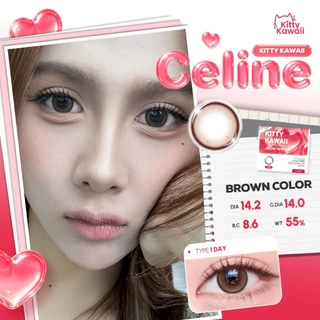 Kitty Kawaii 1Day Contact Lens : Oneday คอนแทคเลนส์รายวัน รุ่น Celine Brown