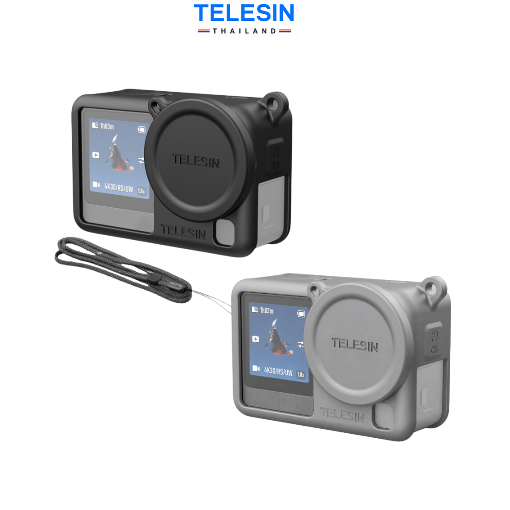 TELESIN DJI Osmo Action 6 Silicone Protective Case with Lens Cap เคสซิลิโคนพร้อมฝาปิดเลนส์