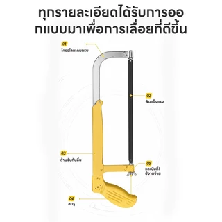 Maybuck เลื่อยตัดเหล็ก เลื่อยมือ ปรับระดับความยาวได้ ใช้ใบมีดขนาด 8/10/12นิ้ว จับถนัดมือ เหมาะสำหรับตัดโลหะ ท่อ PVC ไม้