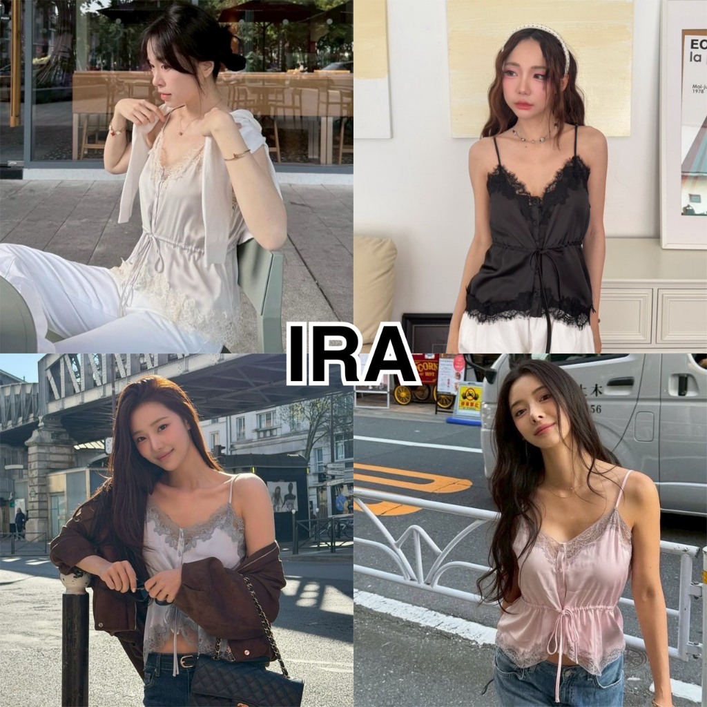 BY IRA (2026-123)Zuzy Topเสื้อสายเดี่ยว เสื้อลูกไม้ เสื้อไปคาเฟ่ เสื้อออกงาน แฟชั่นผู้หญิง