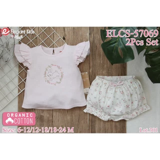 Elegant Kids ชุดเด็กผู้หญิง ผ้าออแกนิค คอตตอน Size: 6เดือน-3ขวบ